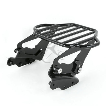 2X Black Luggage Rack + 4 Point Docking for Harley Electra Glide (2009–2013)