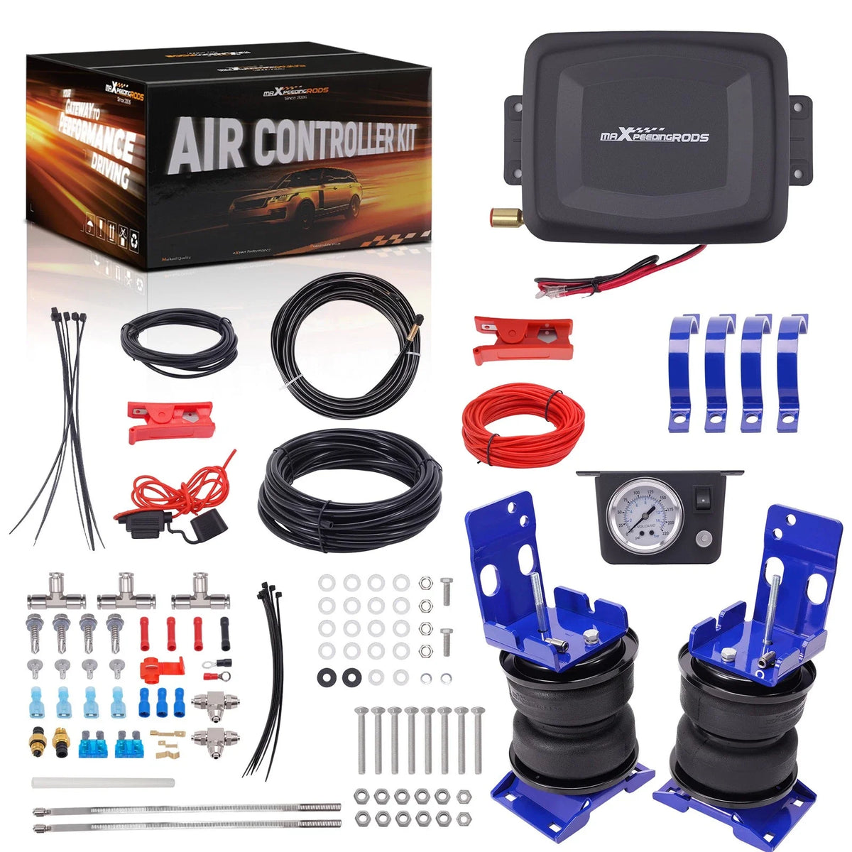 Air Suspension Bags with Compressor for Ford E-450 Super Duty 2006-2008