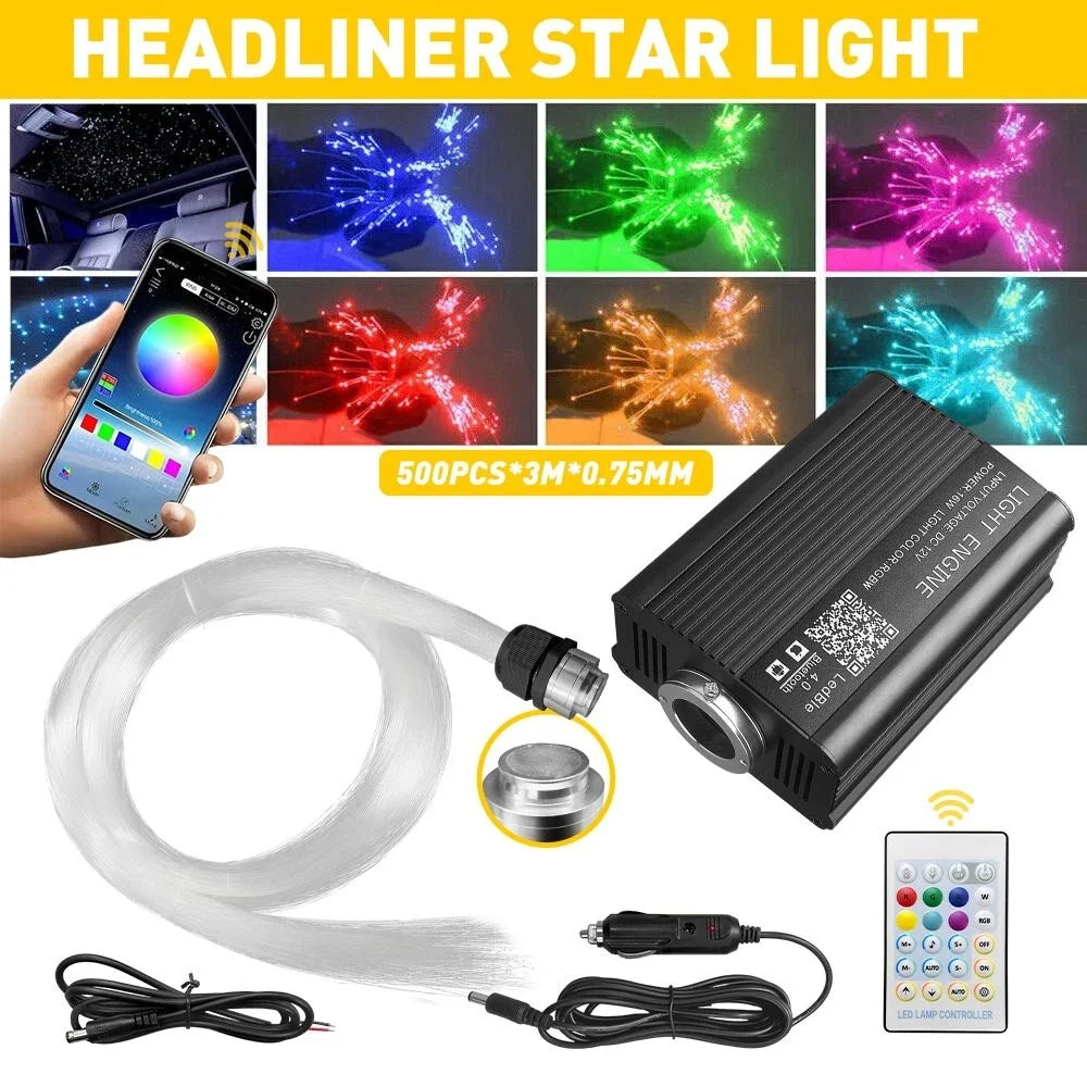 500pcs LED Star Light Headliner Optic Fiber for Home & Car