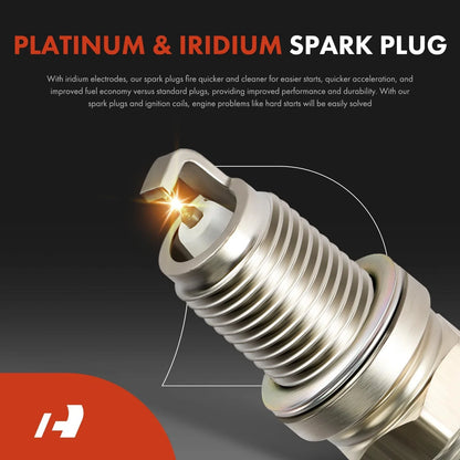 6 Ignition Coils with 6 Iridium Platinum Spark Plugs for Honda Acura