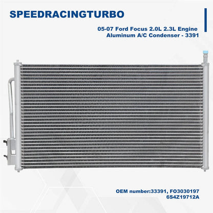 Aluminum AC Condenser Replacement 3391 for 2005-2007 Ford Focus