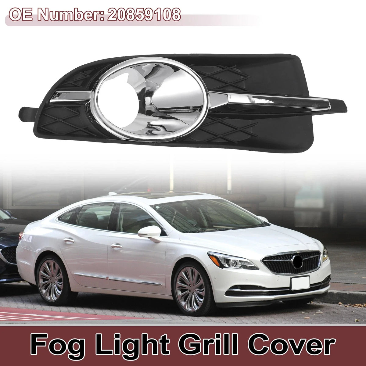 1 Pc Fog Light Grill for Buick LaCrosse (2010–2013) No. 20859108