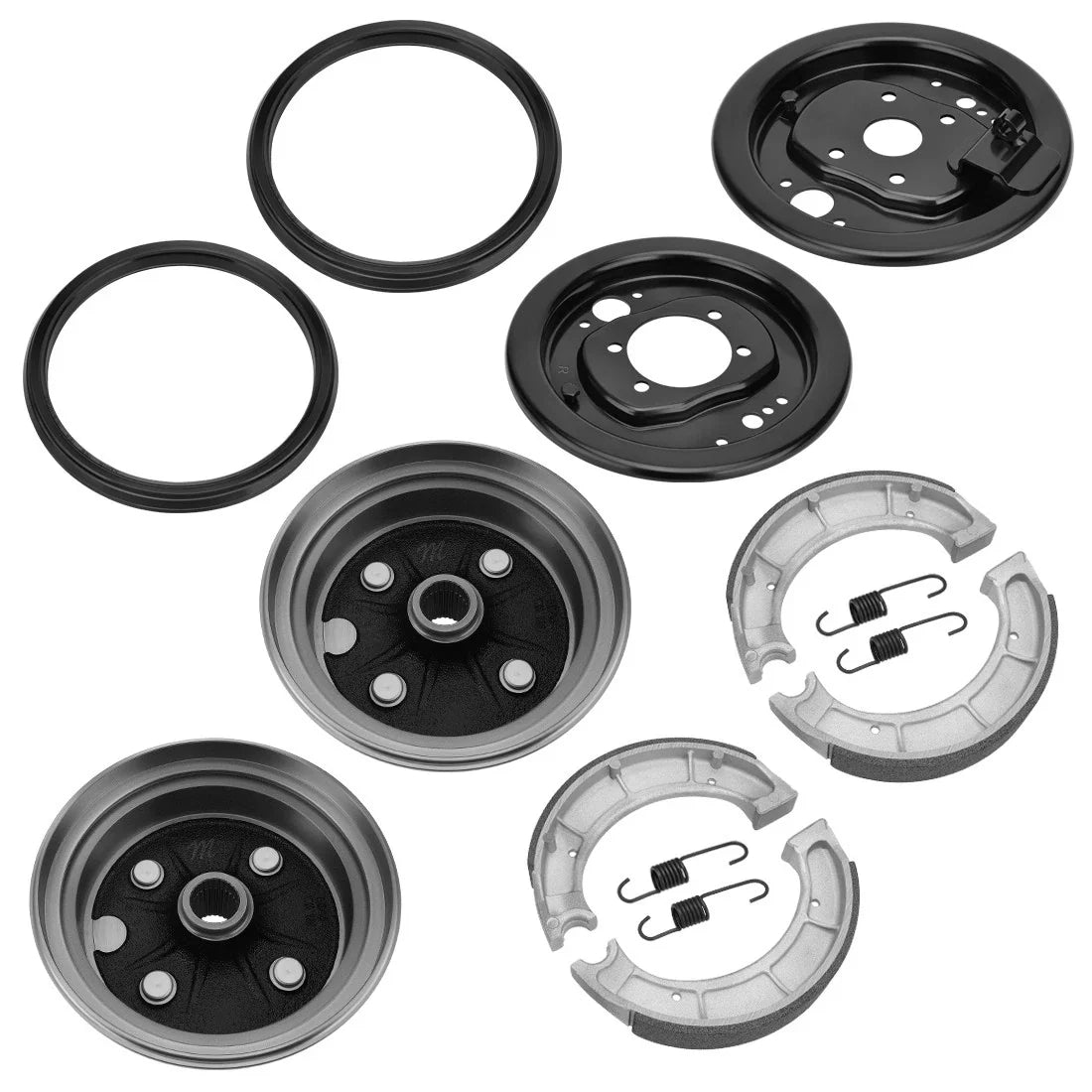 2X Front Brake Drum Hub Plate Shoes for Yamaha YFB250FW YFB250 (1995–2000)