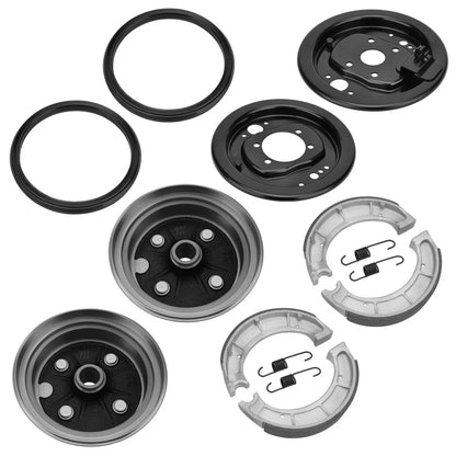2X Front Brake Drum Hub Plate Shoes for Yamaha YFB250FW YFB250 (1995–2000)