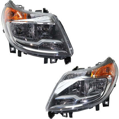 Set of 2 Headlight Assembly for RAM ProMaster 1500 2500 3500 (2014–2022)