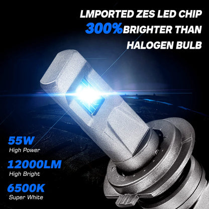 LED Headlight Bulbs H7 Combo (12000LM, 6500K) for NOVSIGHT