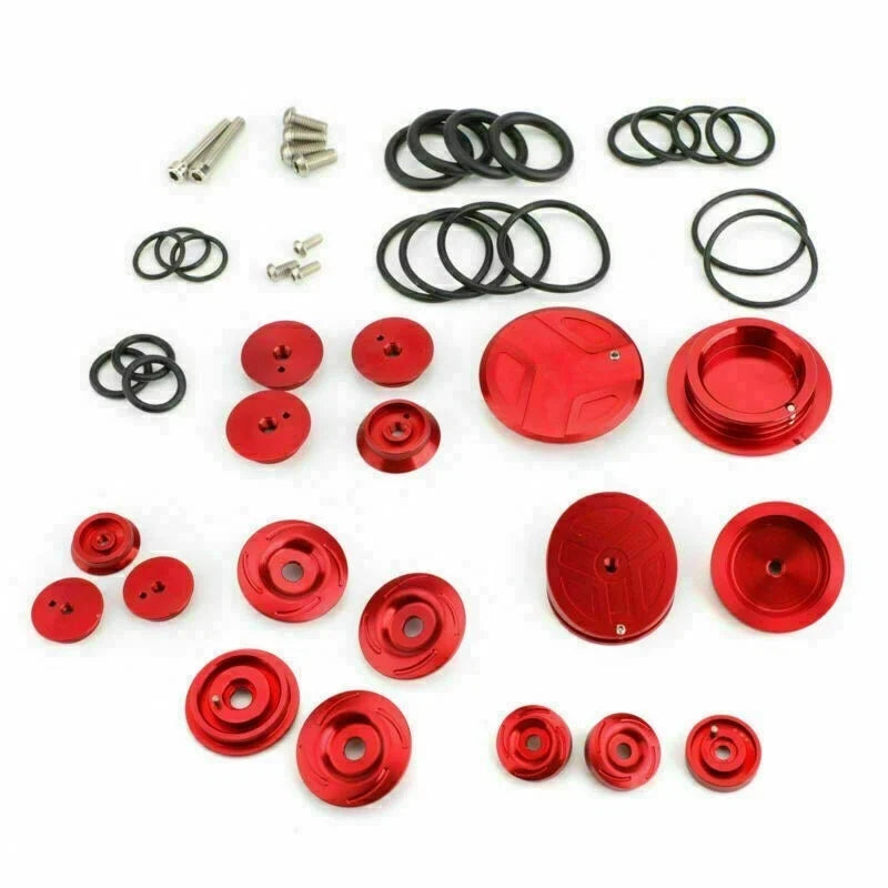 18PC Red Plug Cover Set for Frame Holes on BMW R1200GS LC Adv 2013-2019