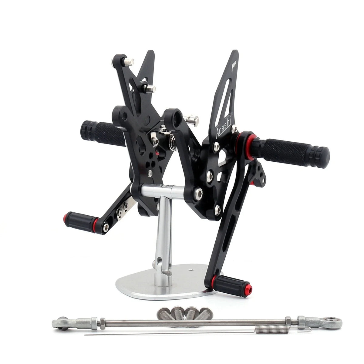 Adjustable CNC Rearsets in Black for 2017 Kawasaki Ninja Z1000