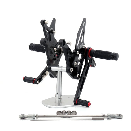 Adjustable CNC Rearsets in Black for 2017 Kawasaki Ninja Z1000