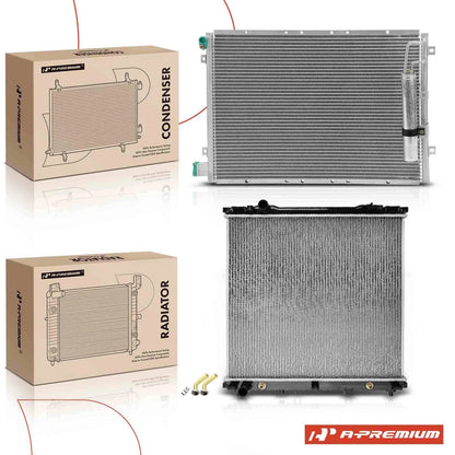 Aluminum Radiator & AC Condenser Cooling Kit for Kia Sorento (2003–2004)