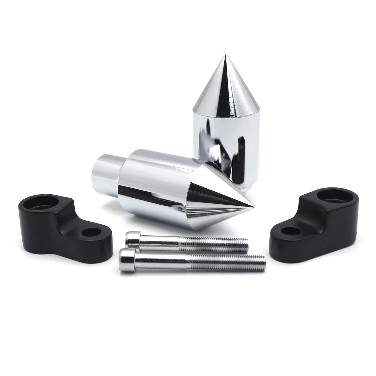 Chrome Spike Crash Protectors for Frame Sliders Honda CBR 600RR 2007-2008