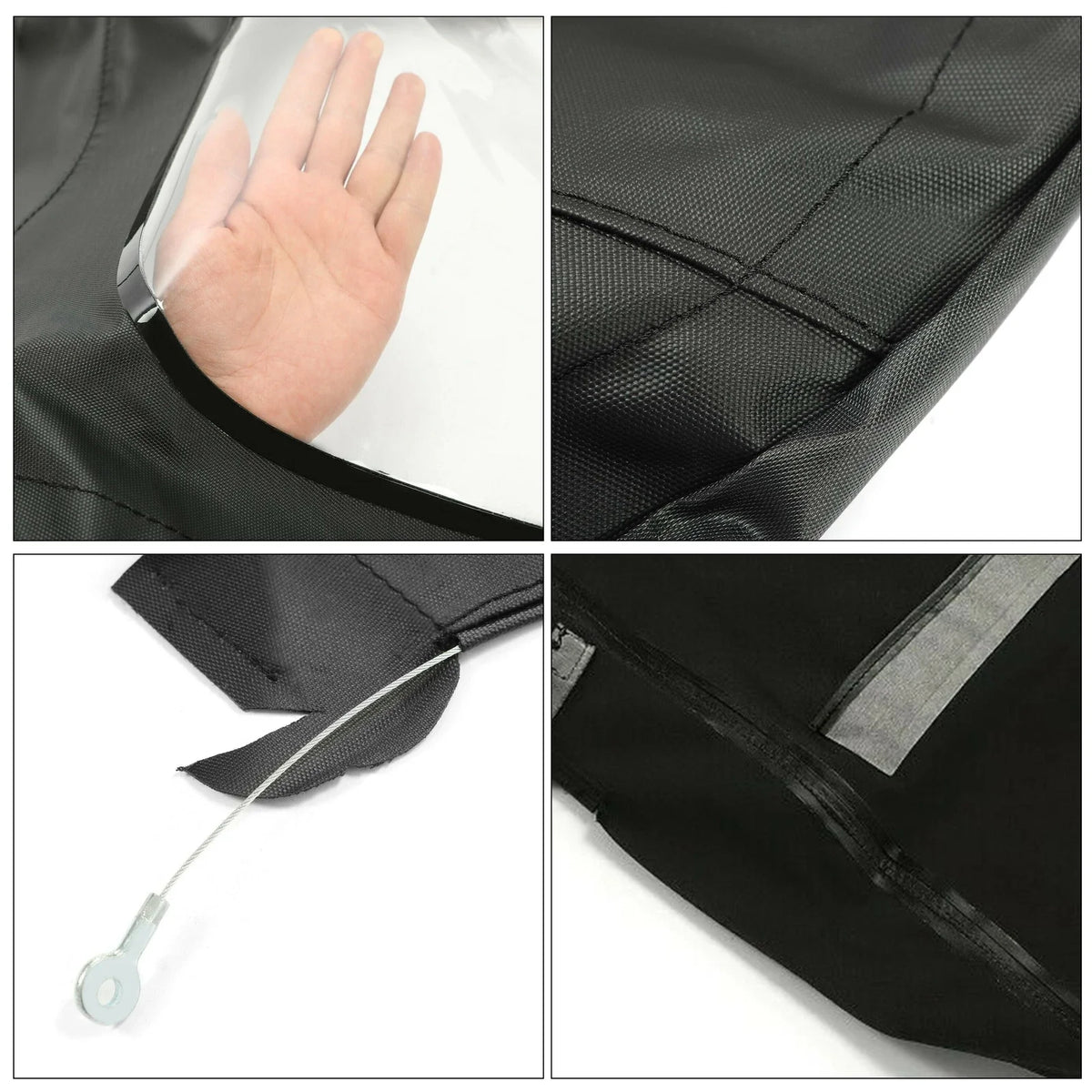 Soft Top in Black Cloth with Plastic Window for Porsche Boxster 1997–2002