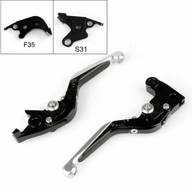 Silver Adjustable Brake and Clutch Levers for Suzuki B-King (2008-2011)