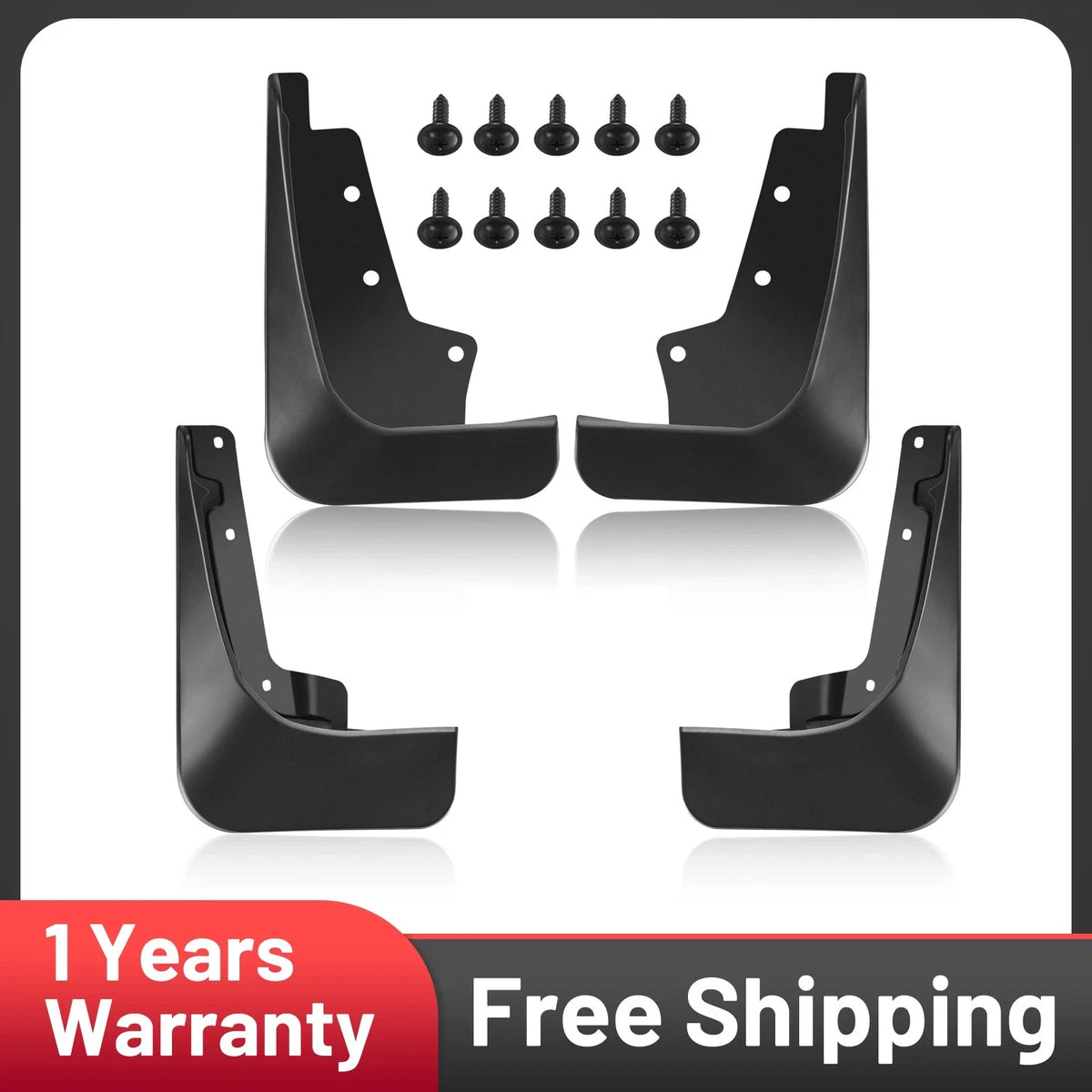4x Front & Rear Splash Guards Mud Flaps for Ford Edge (2019–2022)