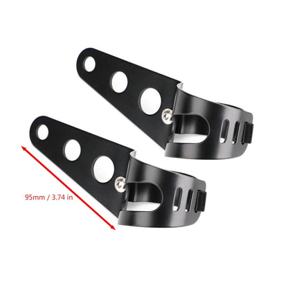 Headlight Bracket Holder 43-50mm Black Universal Mount #3