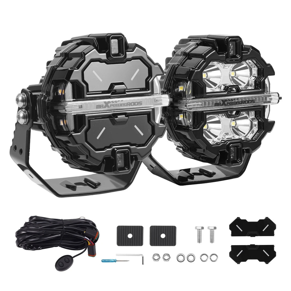 Set of 2 LED Driving Lights for Jeep
