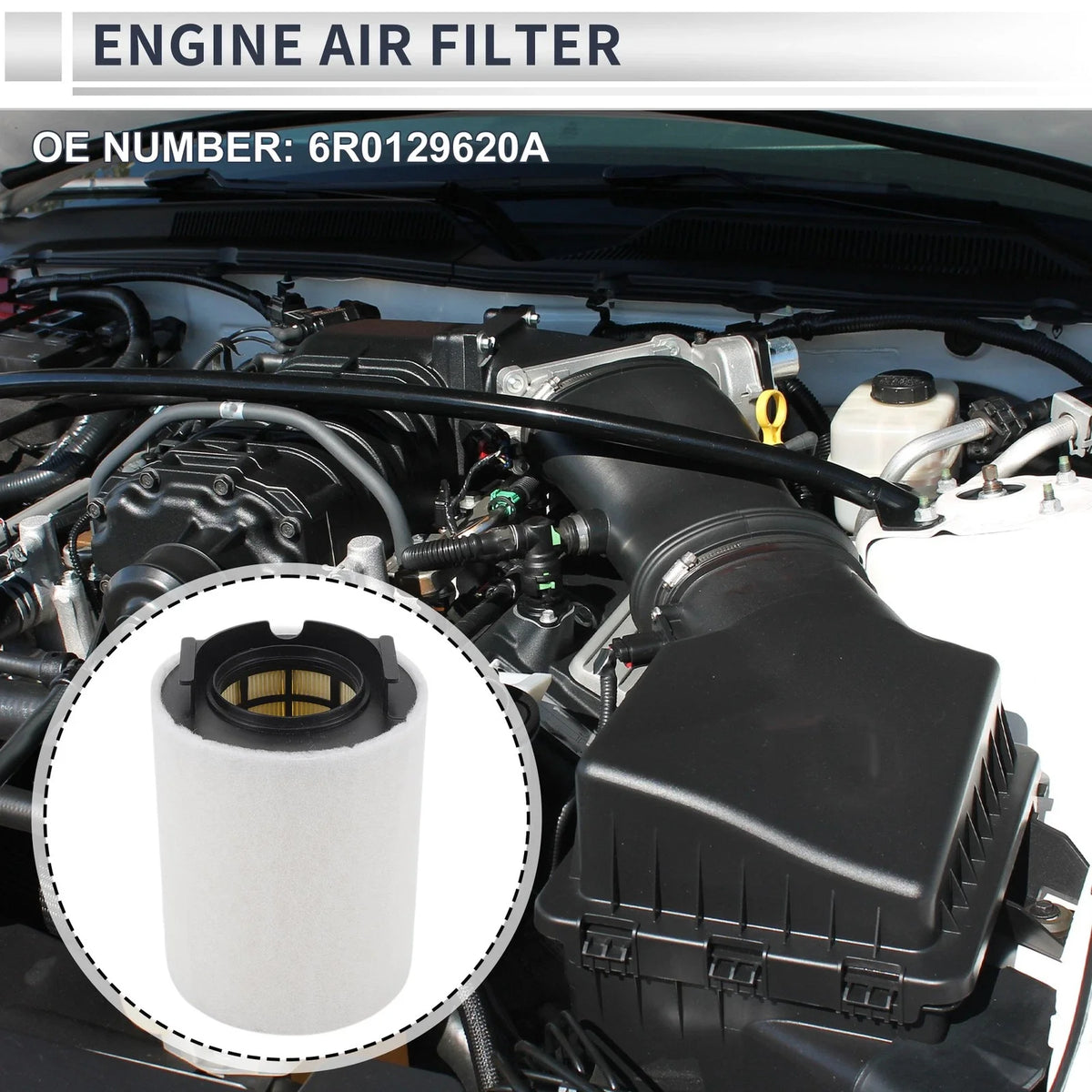 Car Engine Air Filter No. 6R0129620A for Audi A1 (2011–2018) 1 Pc