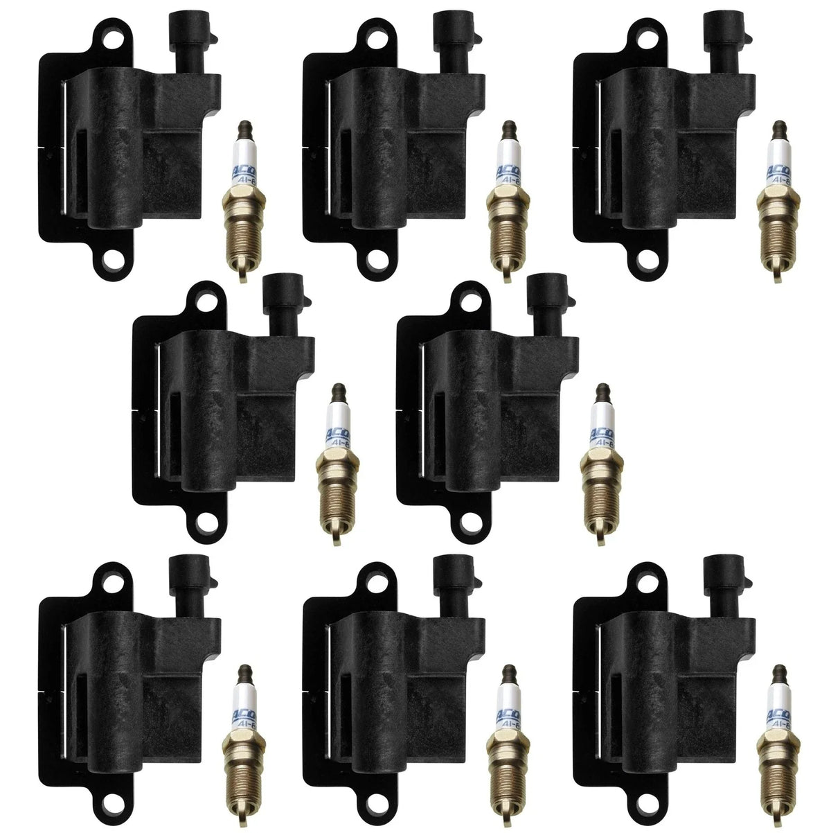 Set of 8 Ignition Coils & 8 Spark Plugs for Chevy GMC Workhorse 8.1L
