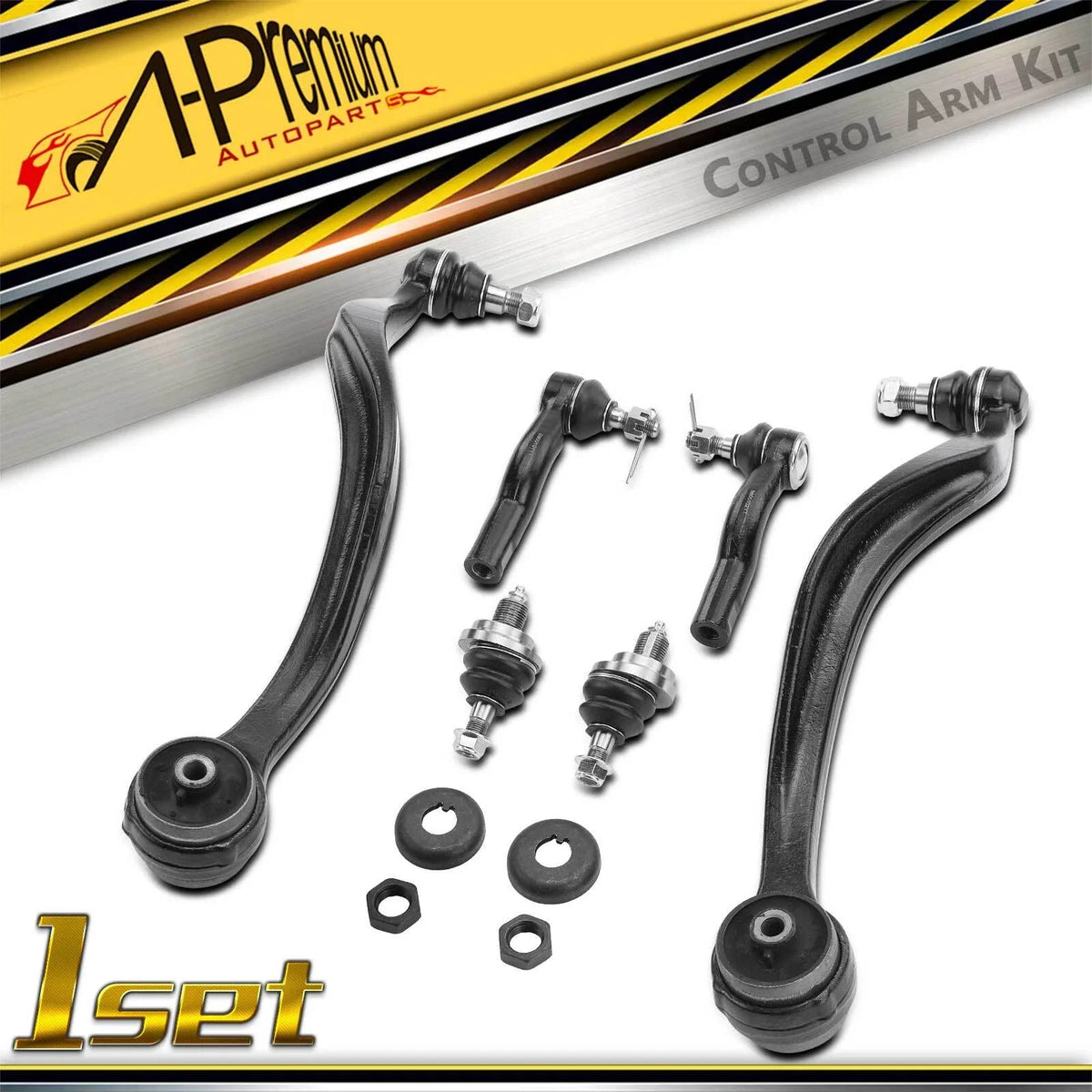 6X Control Arm with Ball Joint Tie Rod End for Ford Fusion (2013–2020)