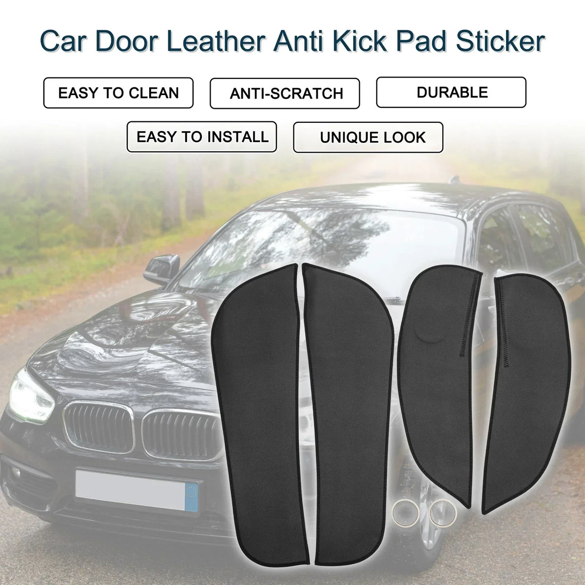 Black Anti Kick Pad for BMW 1 Series (2017-2023)