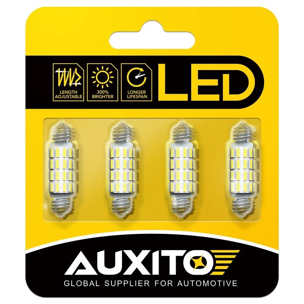 4-Pack AUXITO 39-42MM LED Interior Map Light Bulbs 6000K