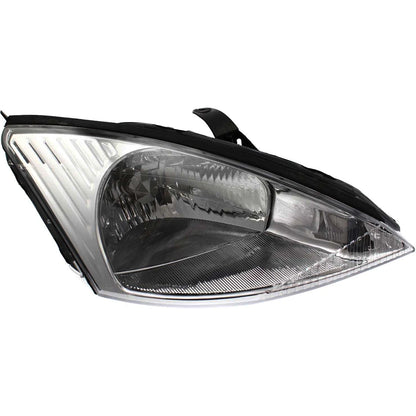 Set of 2 Halogen Headlights for Ford Focus (2000–2002) w/ Bulbs