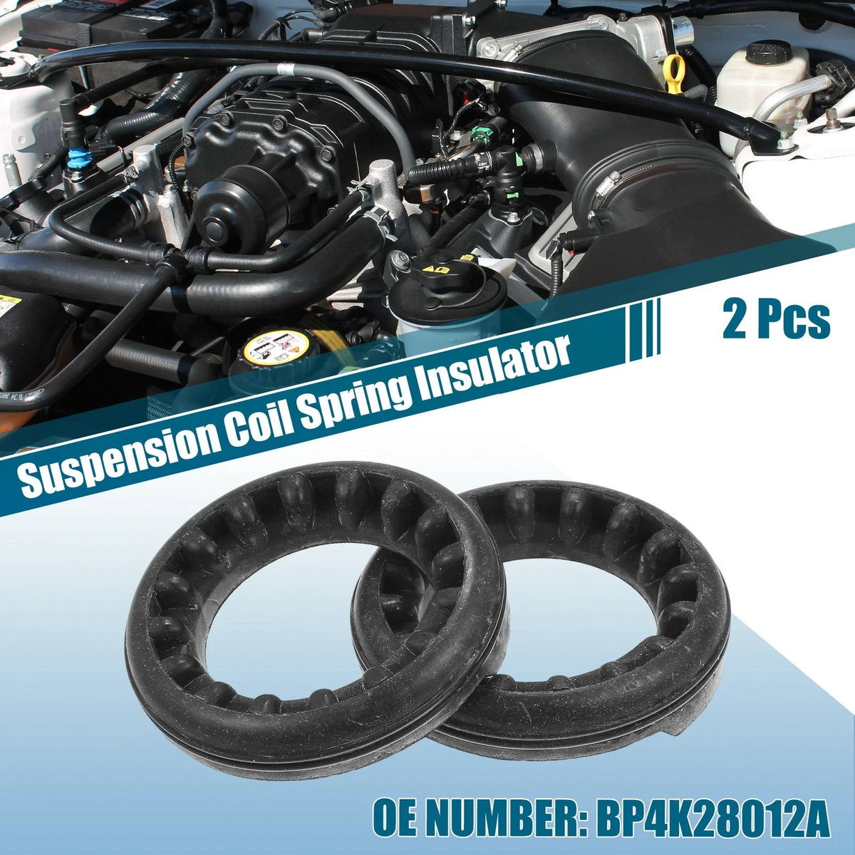 2Pcs Rear Upper Suspension Coil Spring Insulator No.BP4K28012A for Mazda 3 (2004–2013)