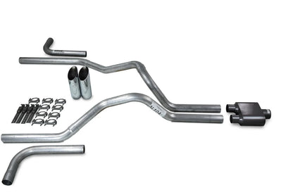 1 Chamber Slash Tips 2.5" Dual Exhaust Kit for Ford F150 (2015-2020)