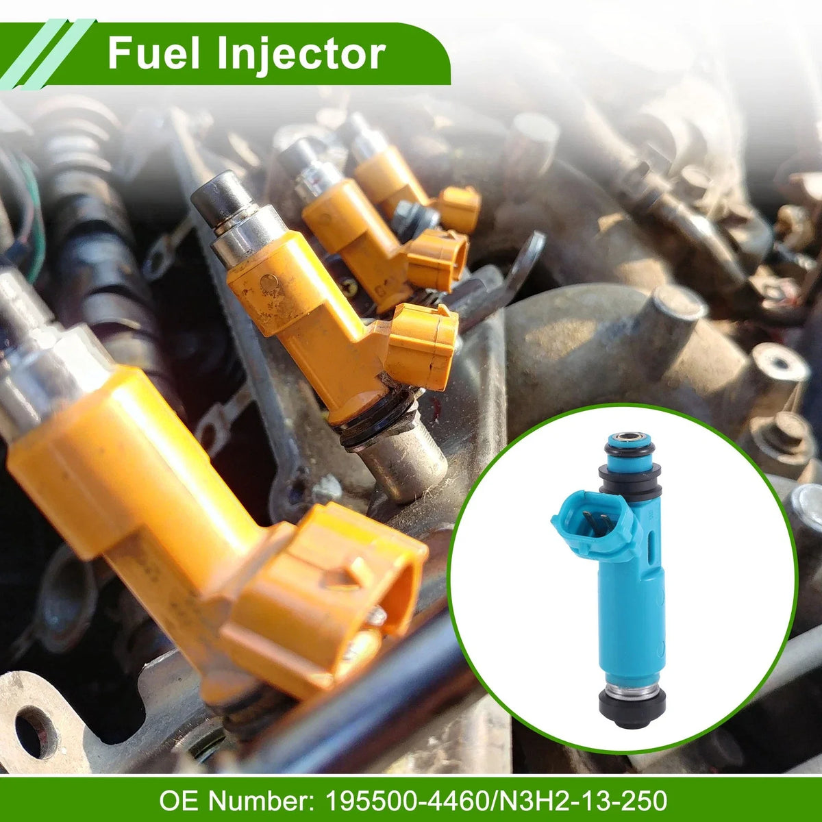 1 Pc Fuel Injector No.195500-4460 for Mazda RX-8 (2004–2005)