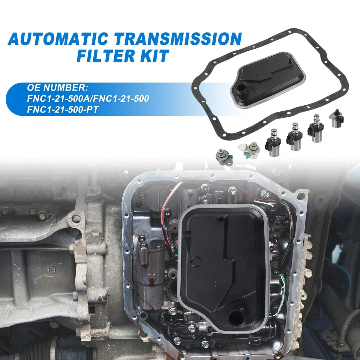 Set of 4F27E Transmission Shift Solenoid Filter Gasket Kit for Mazda (No.FNC1-21-500A)