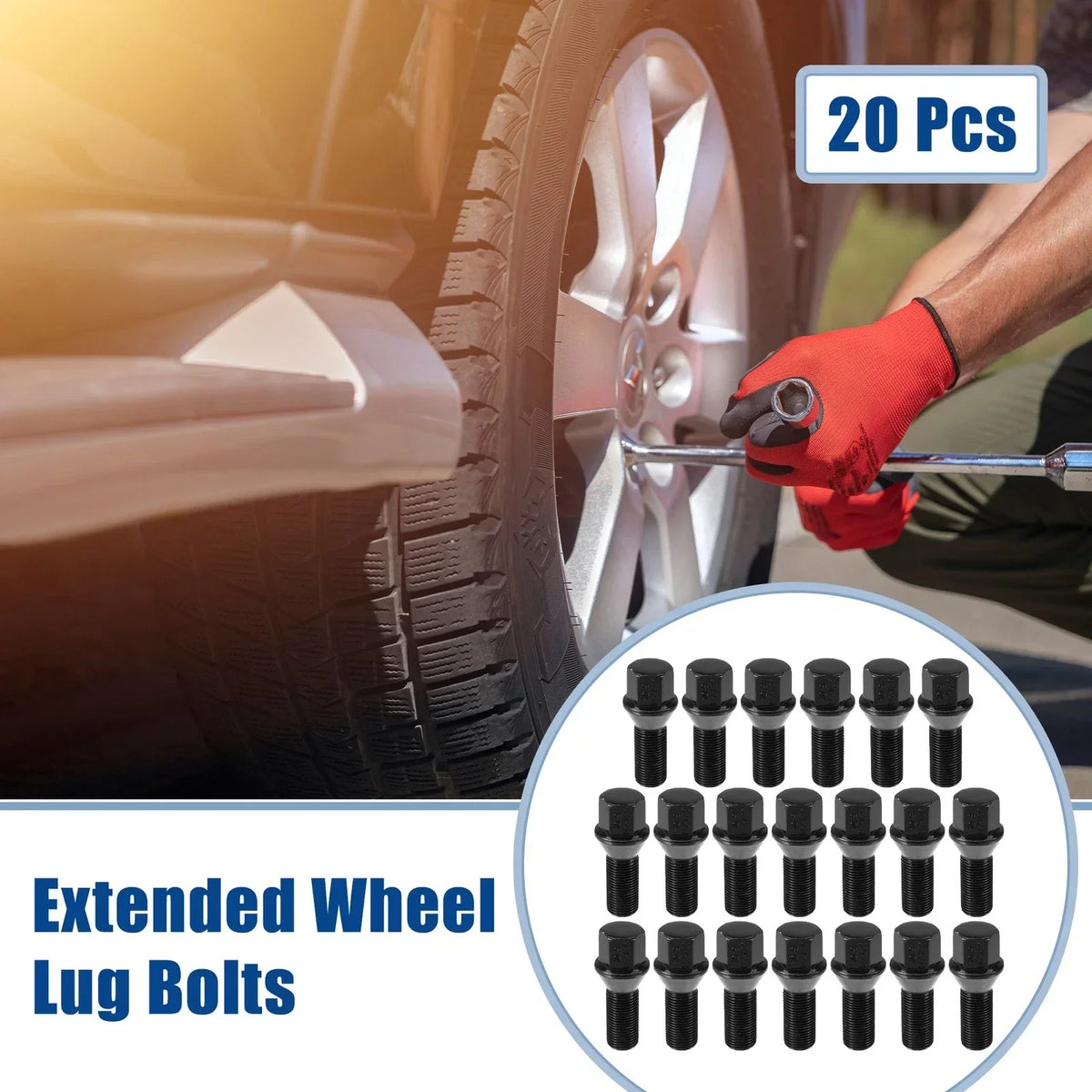 20x M14x1.25 Wheel Lug Bolts for BMW Mini - 28mm Conical Shank