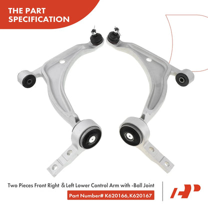 Set of 10 Front Lower Control Arm Ball Joints & Sway Bar Links for Maxima