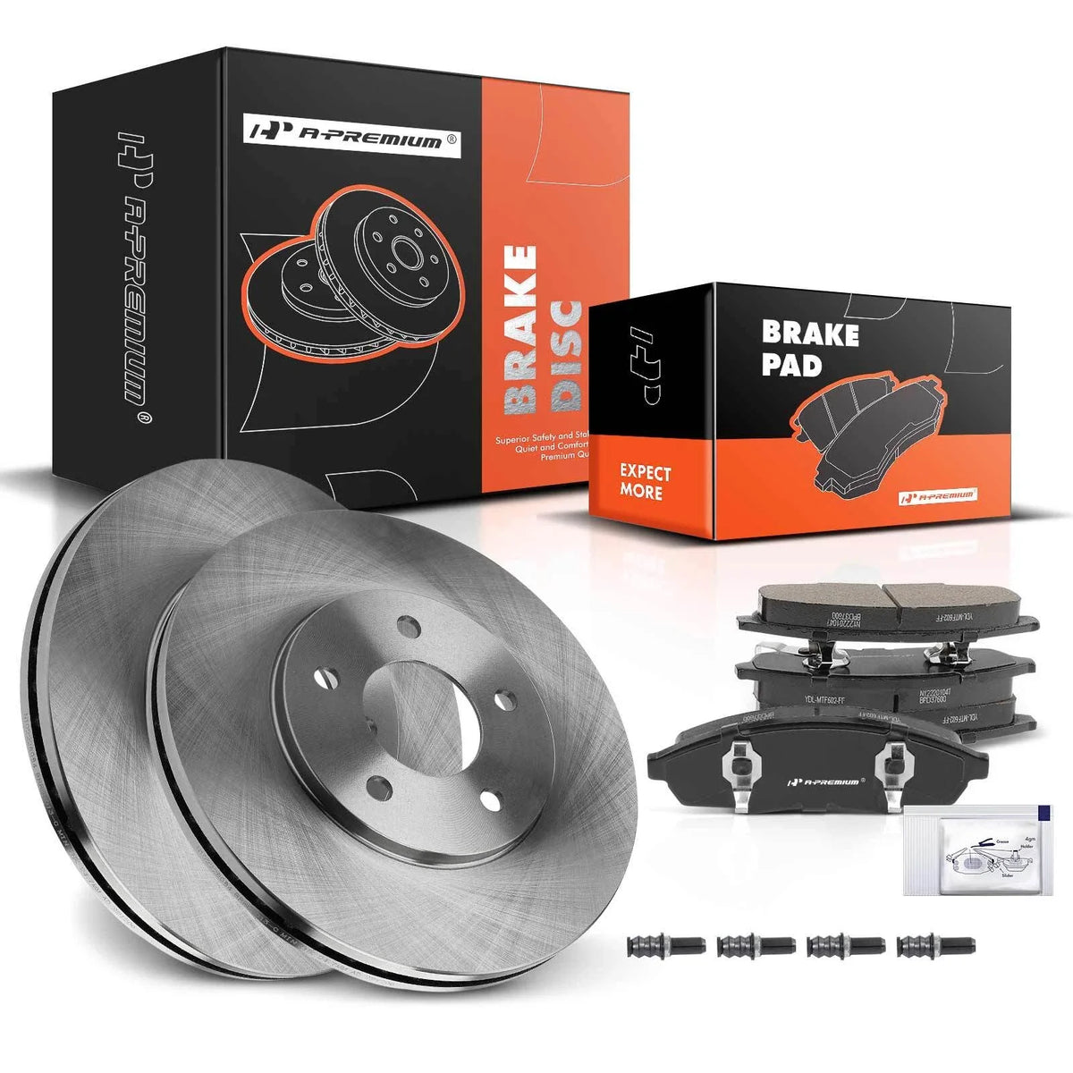 Set of 2 Front Disc Brake Rotors & Ceramic Pads for Buick Regal (1995–1996)