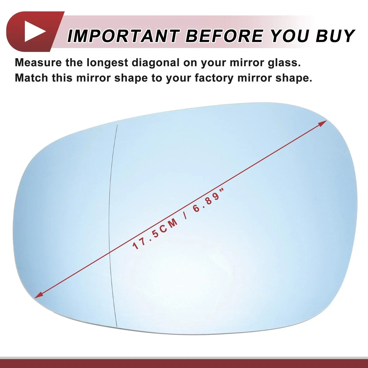 Replacement Heated Mirror Glass Left Side for BMW 125i 128i 135i