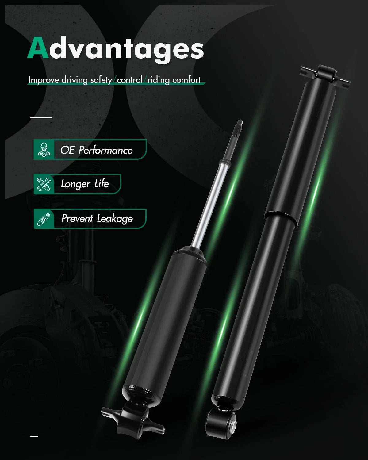 Set of 4 Shocks Absorbers & Struts for Dodge Dakota 2WD (1987–1996)