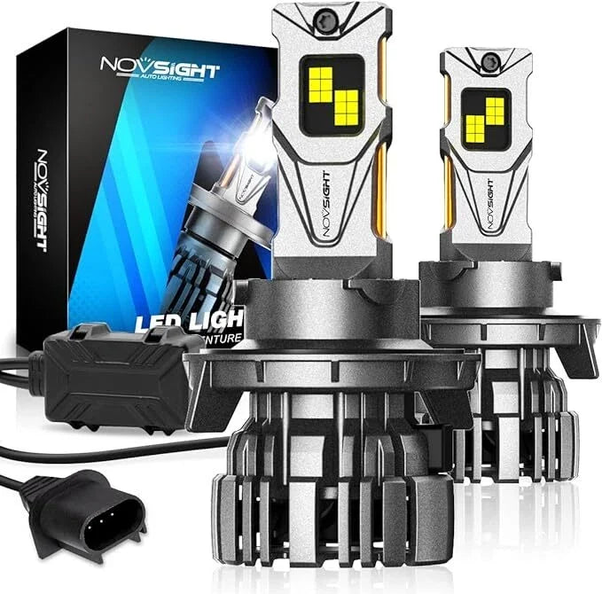 LED Headlight Bulbs H13 2Pcs 140W 6500K for NOVSIGHT