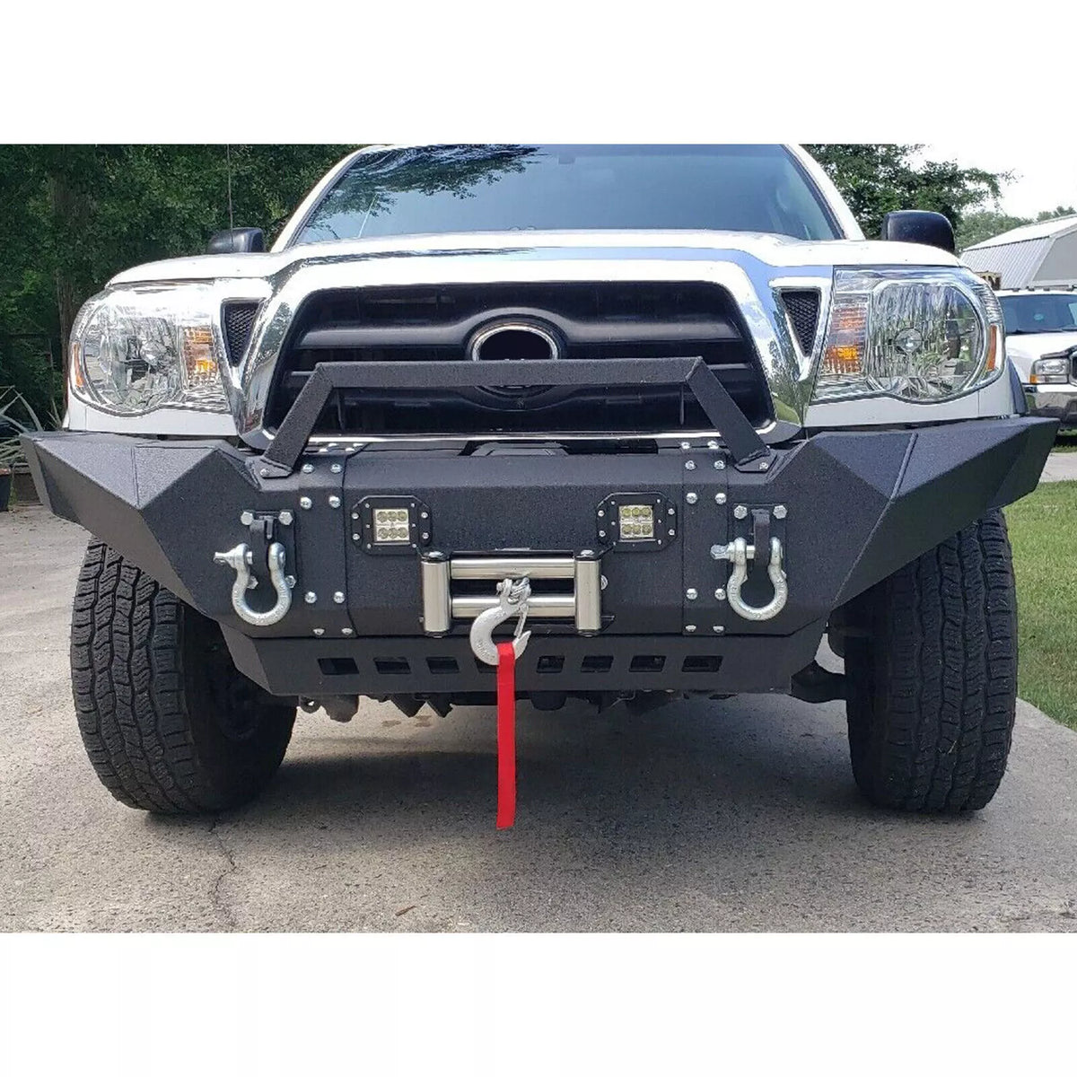 Front/Rear Bumper with LED Lights & D-Rings for Toyota Tacoma (2005–2015)