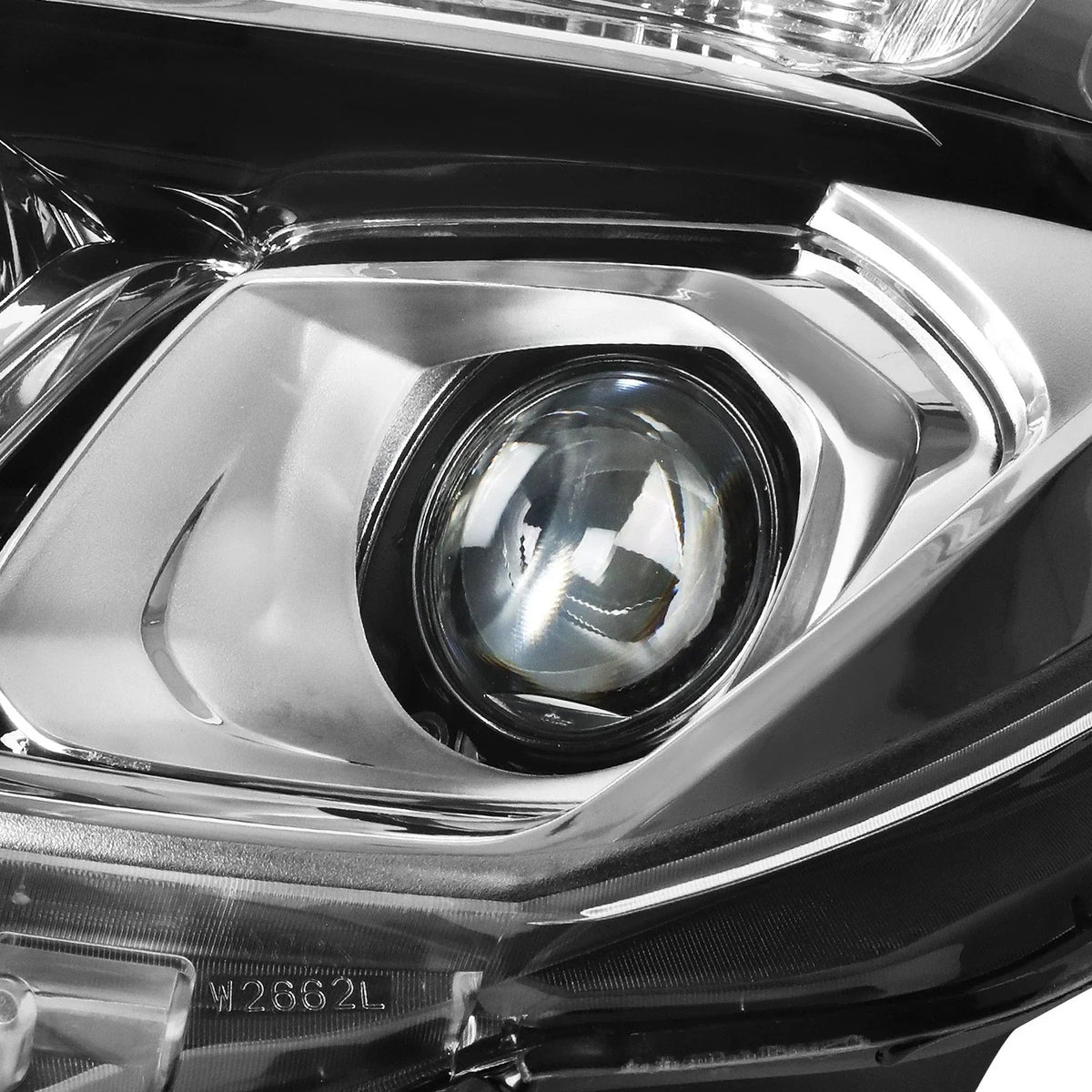Left Side Chrome/Amber Projector Headlight for Chevy Equinox (2016–2017)