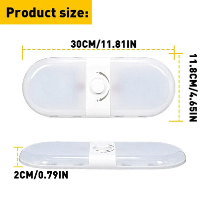 3 Color Dimmable LED Dome Lamp 700LM for RV Camper (12V 24V)