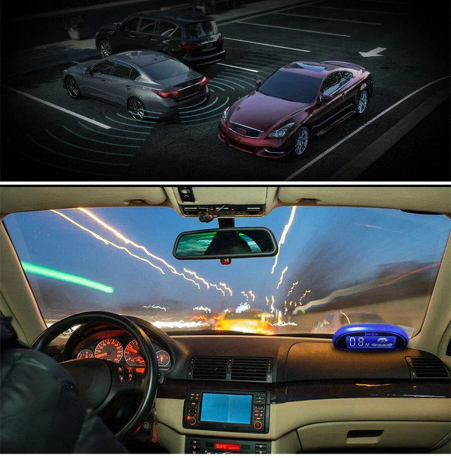 Blue Screen Parking Sensor Radar Monitor for Car Reverse Assistance