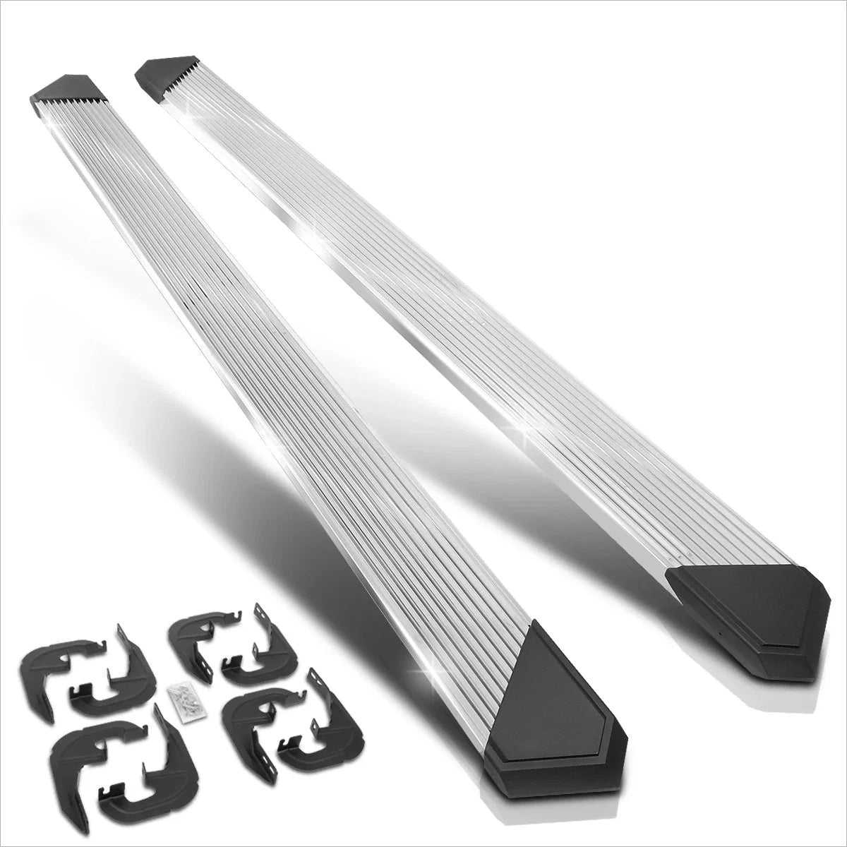 6" Ridged Step Nerf Bar Running Board for Chevy Silverado 1500 Crew Cab (2019–2024)