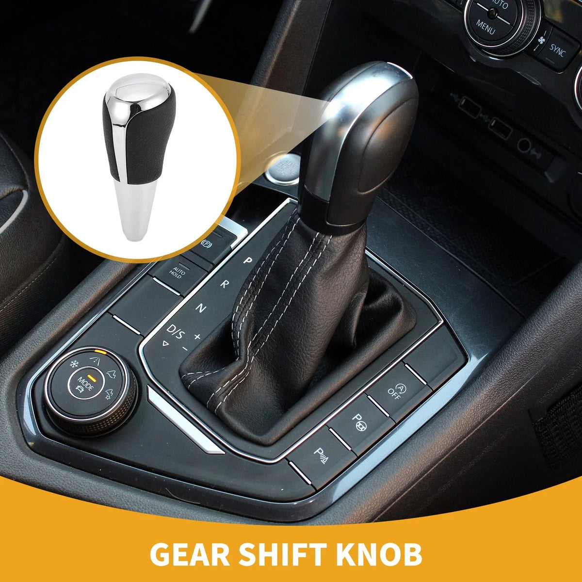 Automatic Gear Shifter Knob for Toyota Prius C (2012–2017) Plastic Faux Leather