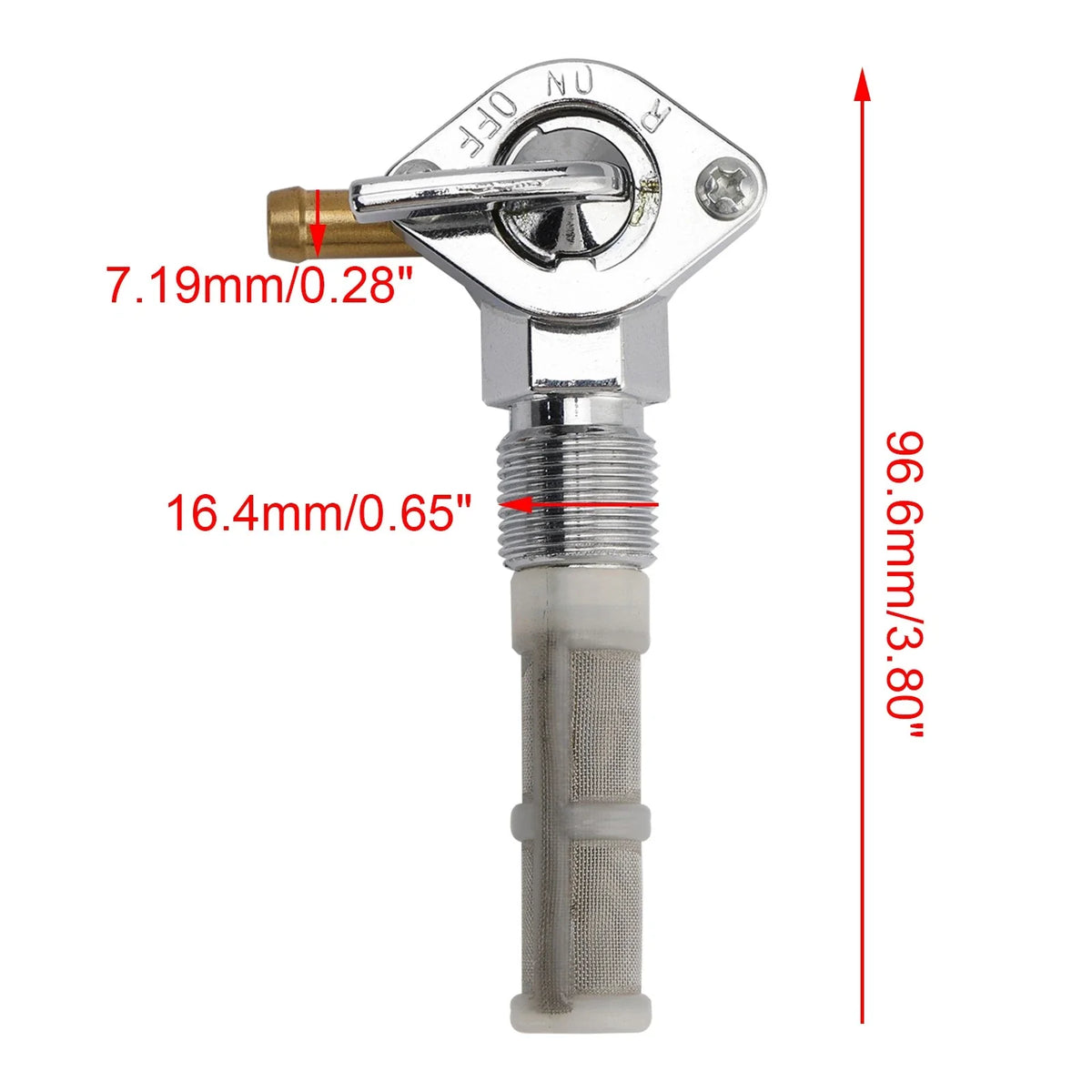 Gas Tank Fuel Cock Valve Petcock for Electra Glide FLB FLFB FLHB (1966–1969)