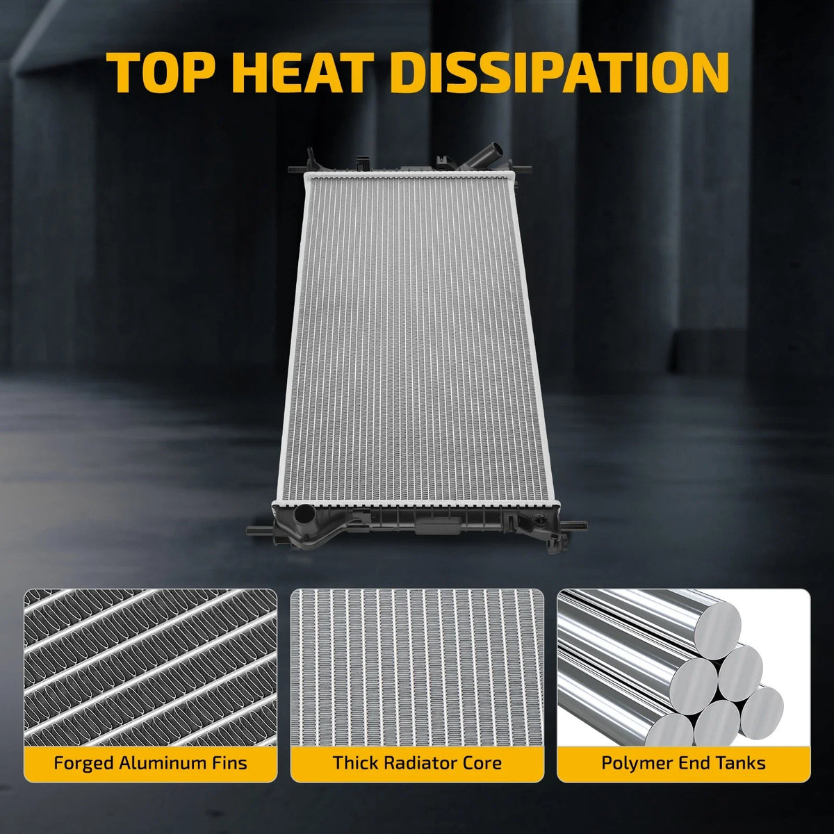 Aluminum Radiator 1 Row for Ford Transit Connect (2010–2013)