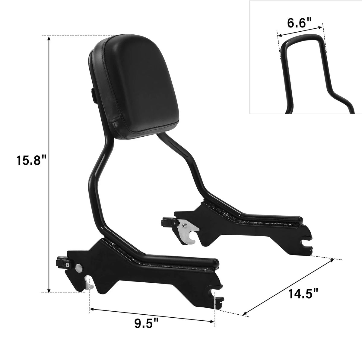 Docking Hardware Kit & Sissy Bar Backrest for Harley Fat Boy FLFB 2018-2025