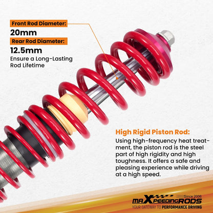 Adjustable Coilover Suspension Kit for VW Golf MK2/MK3 (1983-1999)