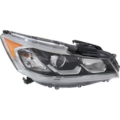 Set of 2 Halogen Headlights for Honda Accord (2016–2017) LX Sedan with Bulbs