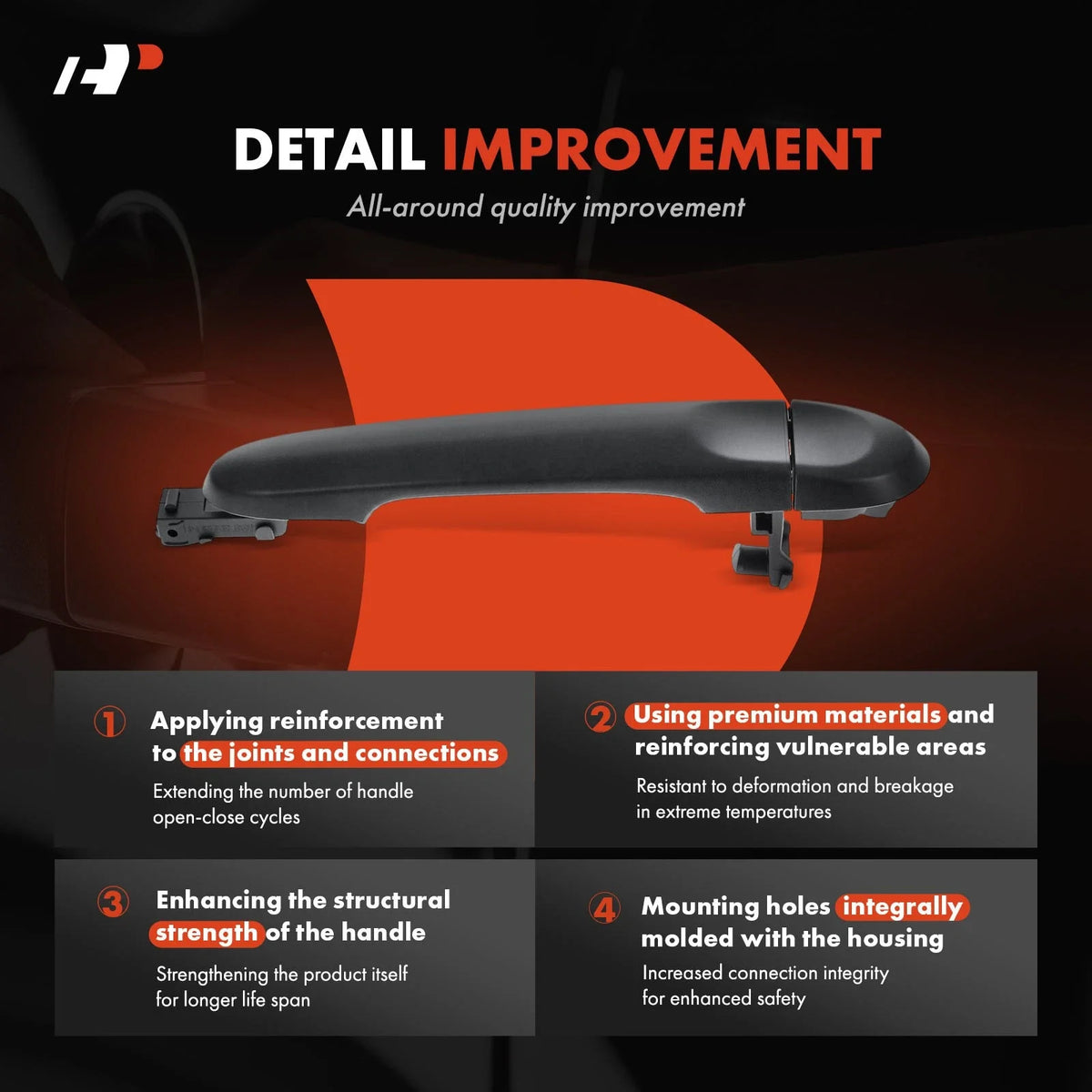 Front Right Exterior Door Handle for Versa (2012-2019) Nissan