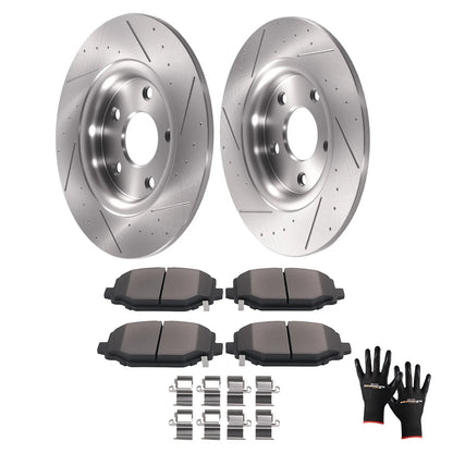 Brake Rotors & Ceramic Pads Set for Dodge Journey/Grand Caravan 2012-2020