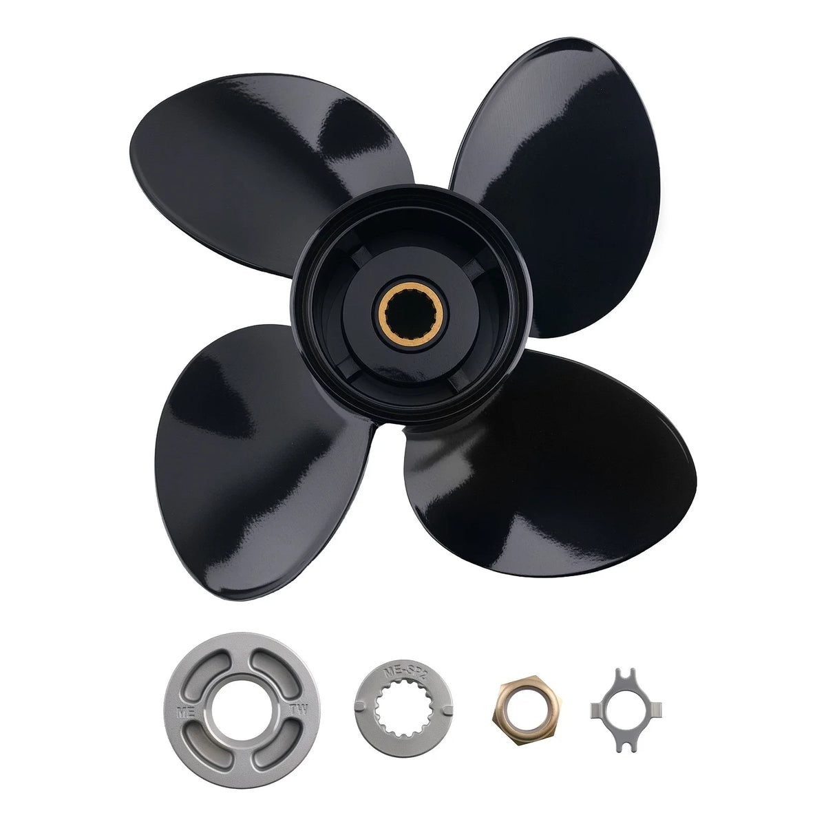Set of 4 Blade Aluminum Propellers for Mercury 40-140HP